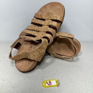 Vionic Womens Harissa Brown Leather Orthotic Sandal Strappy Adjustable size 7,5